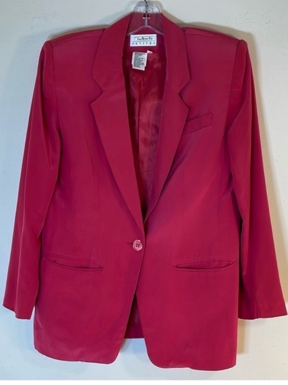 Vintage Talbots Pure Silk One Button Blazer. 4P.